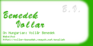 benedek vollar business card