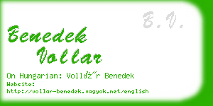 benedek vollar business card